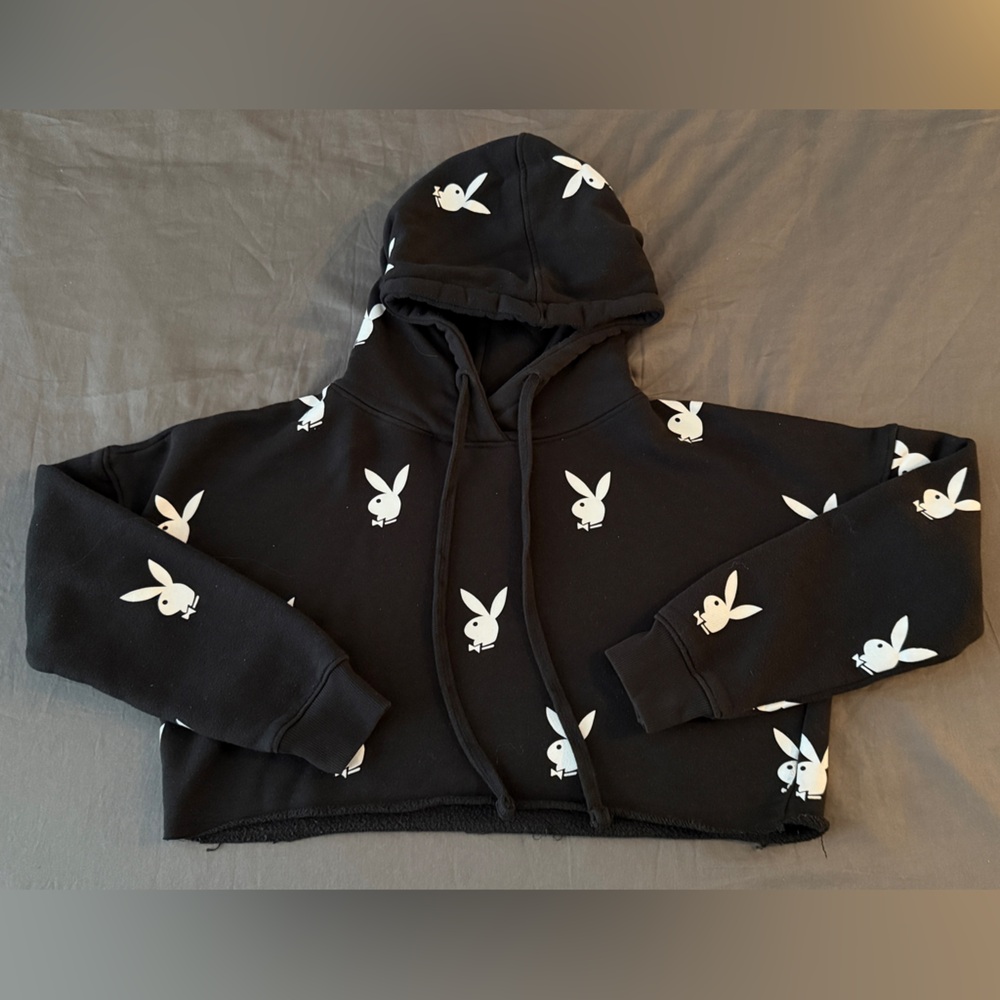 Missguided x PLAYBOY Black and White Playboy Bunny Sweater